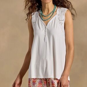 NWT Sundance Layla Lacy Tank. Medium. Great Layering Piece!